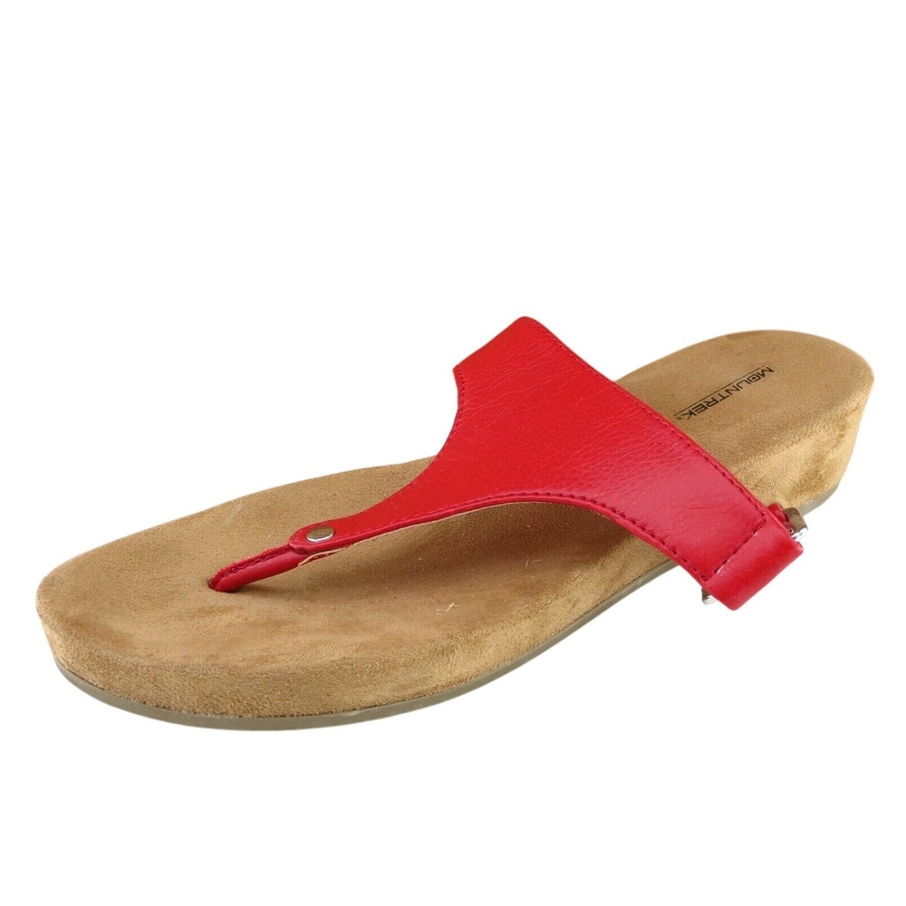 Mountrek Sz 7 W Red Thong Synthetic Women Sandals Sophie